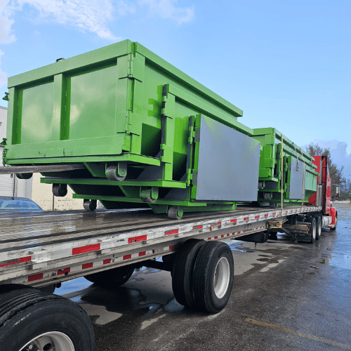 The largest 40-yard roll-off dumpster used for industrial and major commercial projects.