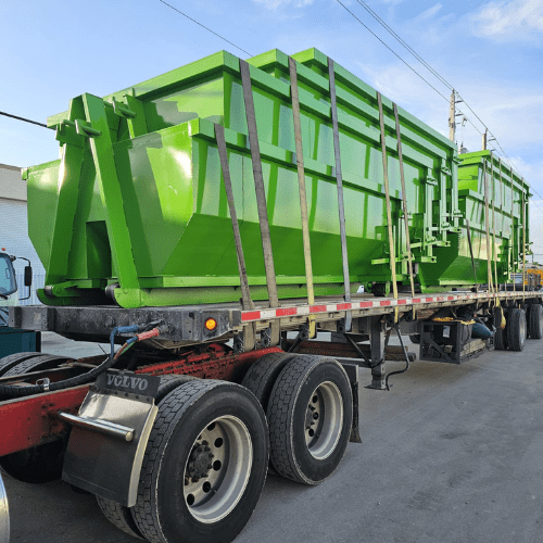 15-yard dumpster placed in a residential area, ideal for home renovations and landscaping projects